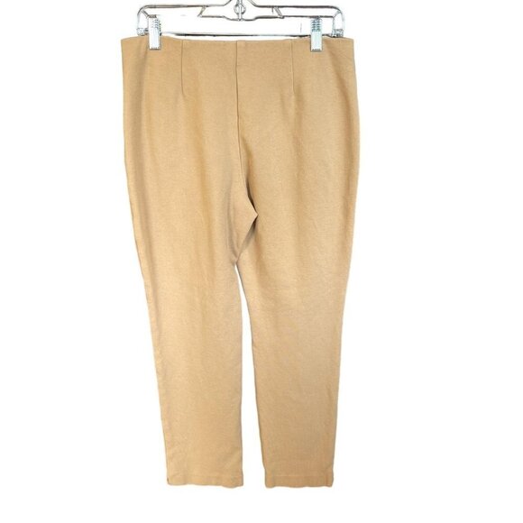 CHICOS Women's Size 0.5 Brown Stretchable, Elastic Waist Taper Leg Ankle Pants - Picture 2 of 10